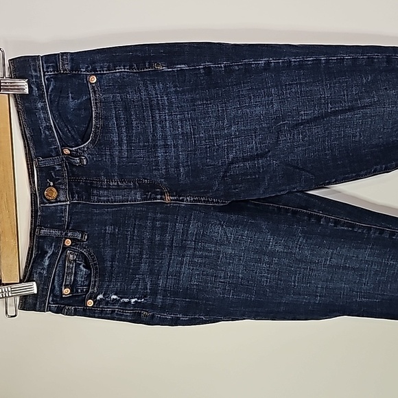 Gap dark wash 25x25 high rise skinny jeans - Picture 2 of 7